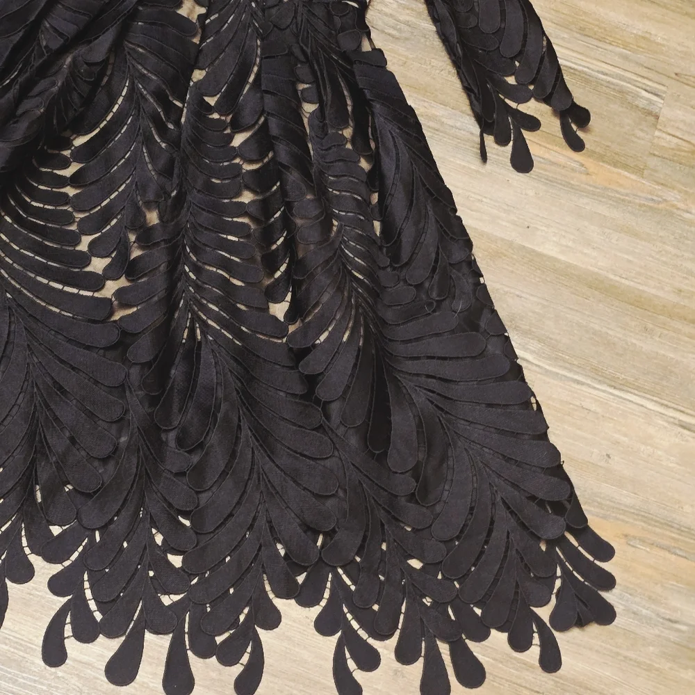 BHLDN Black Leaf Pattern Dress - Picture 11 of 16